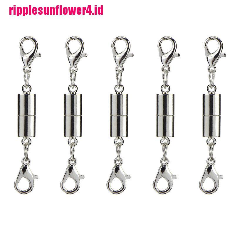 20pcs Gesper Magnetik Warna Silver / Gold Untuk Gelang / Kalung