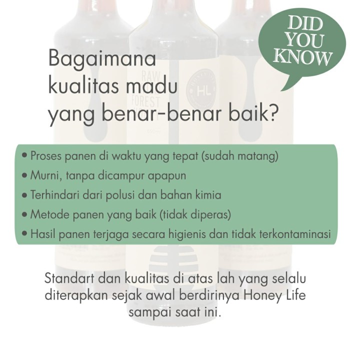 

madu- honey life raw wild forest honey (madu hutan) - 650 ml -madu.