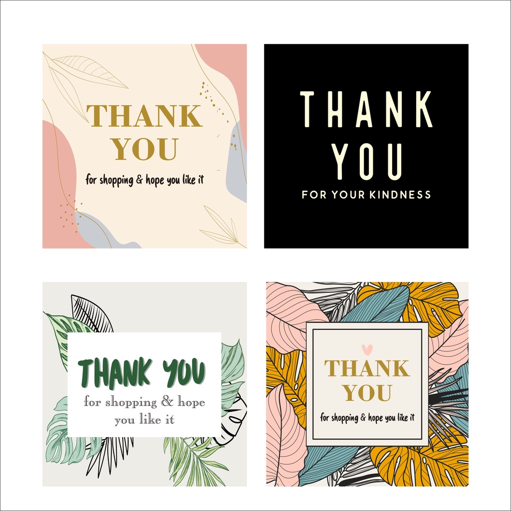 

(ISI 10 PCS) STIKER THANK YOU UK. 6 x 6 CM
