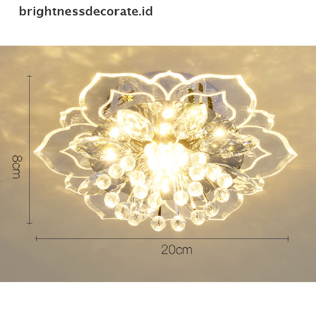 (birth) Lampu Plafon LED 9W 20cm Desain Kristal Modern Untuk Lorong