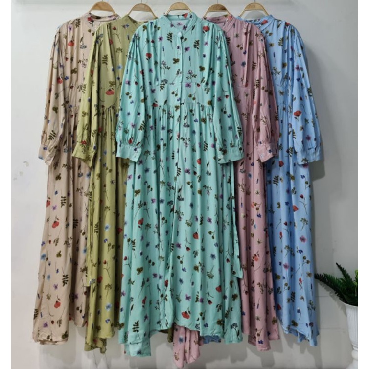 Gamis Lesty Crincle bunga