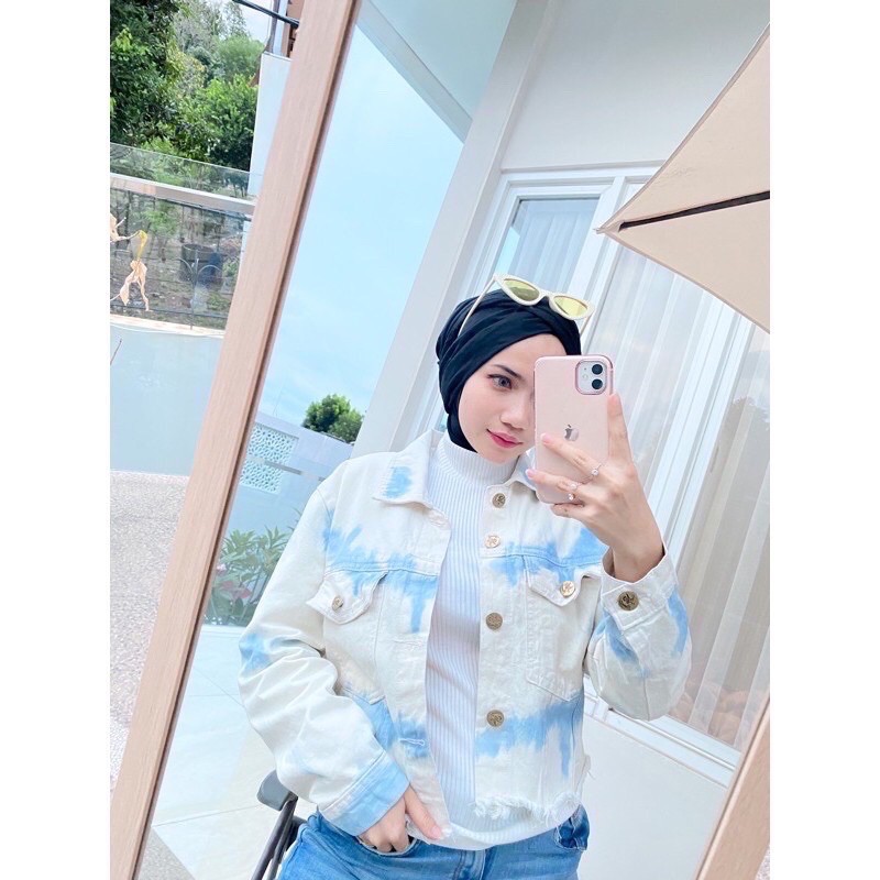 AERO JAKET CROP / JAKET TYE DIE RAWIS