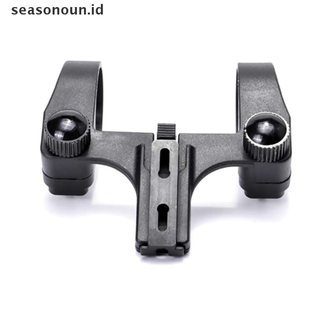 (seasonoun) Bracket Klip Holder Lampu Depan Sepeda Lubang Ganda