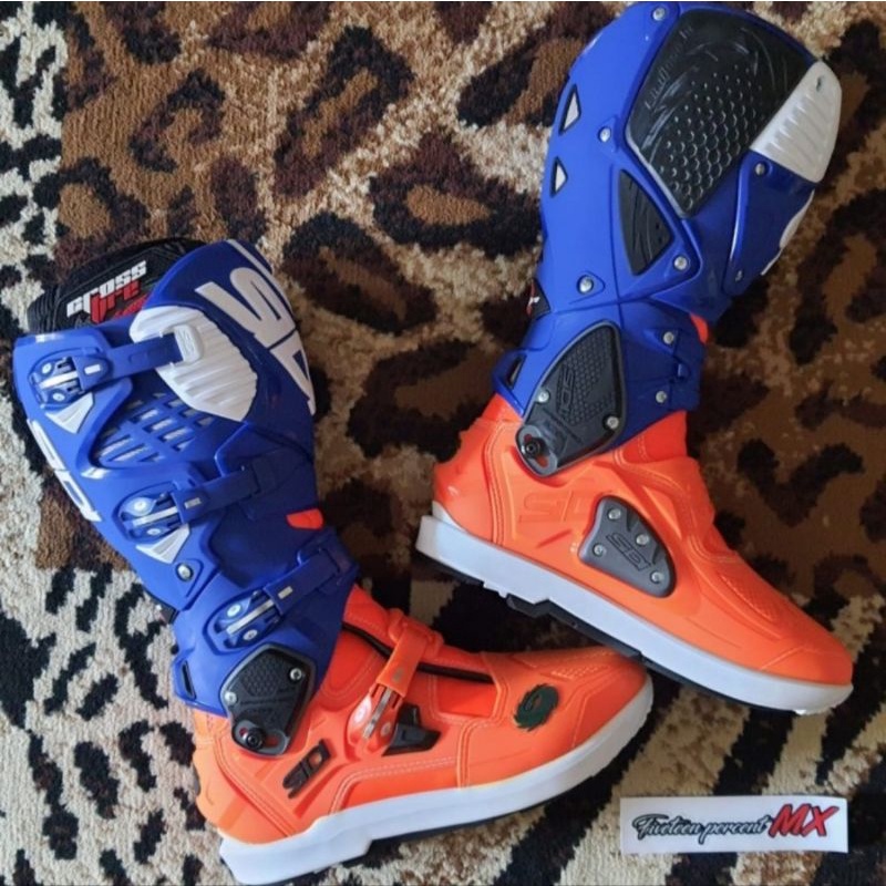 Sepatu SIDI CROSSFIRE 3 SRS MX BOOTS L.Edition Blue/Orange