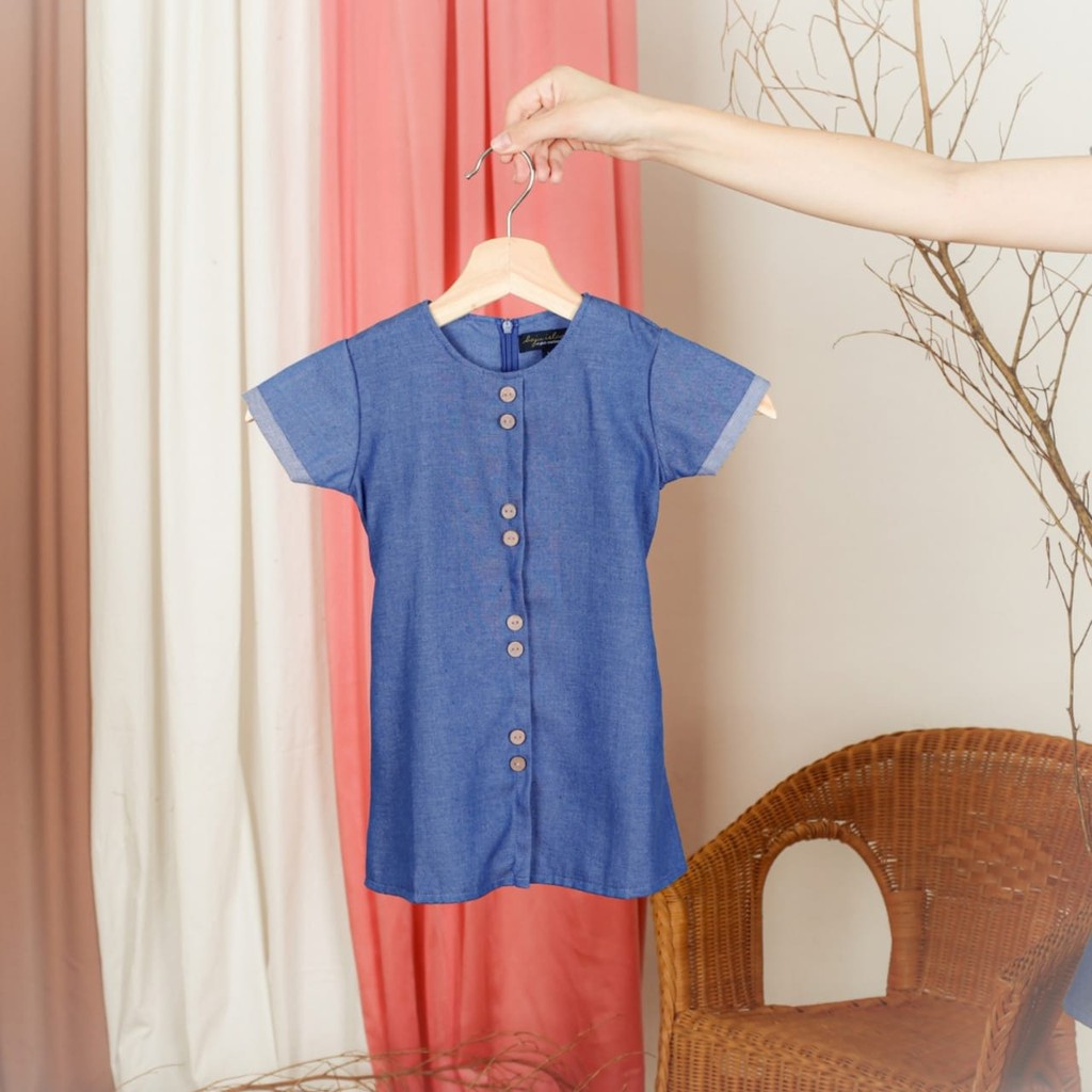 Baju Island- Little Bailey Dress Jeans Anak