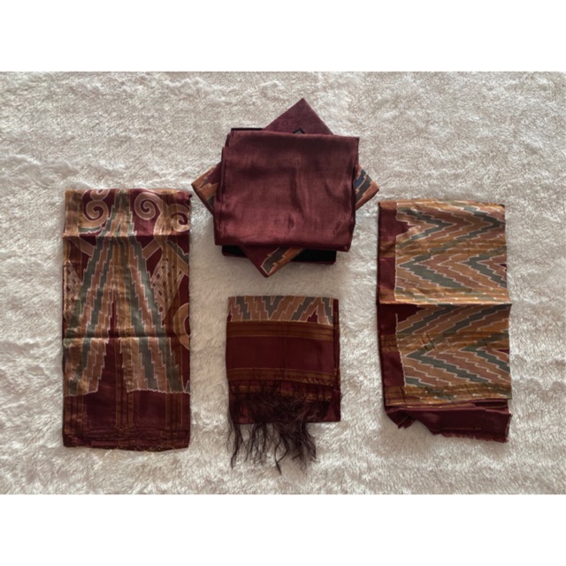 Kain Tenun Sarimbit Sutra Batik Cup Sengkang, Makassar (Couple) Original Silk