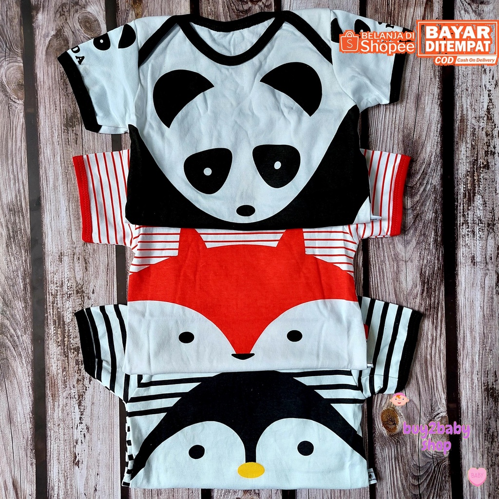 Romper bayi jumper pendek bayi HAYAMI animal Series 0-3 Bulan 1 PCS