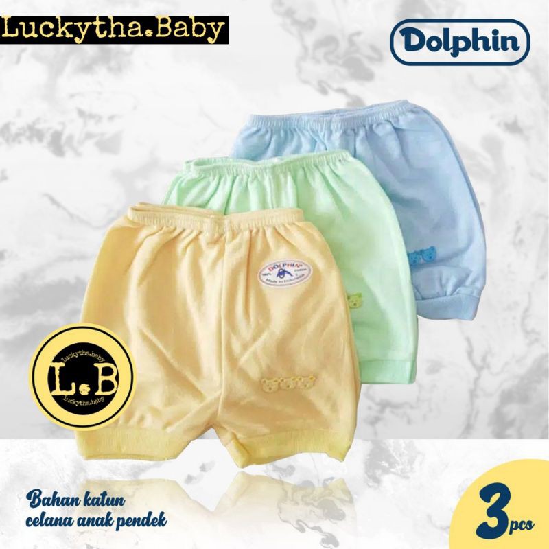 3pc_ celana pendek DOLPHIN polos m.l.xl/ celana pendek bayi polos/ celana pop &amp; pendek dolphin