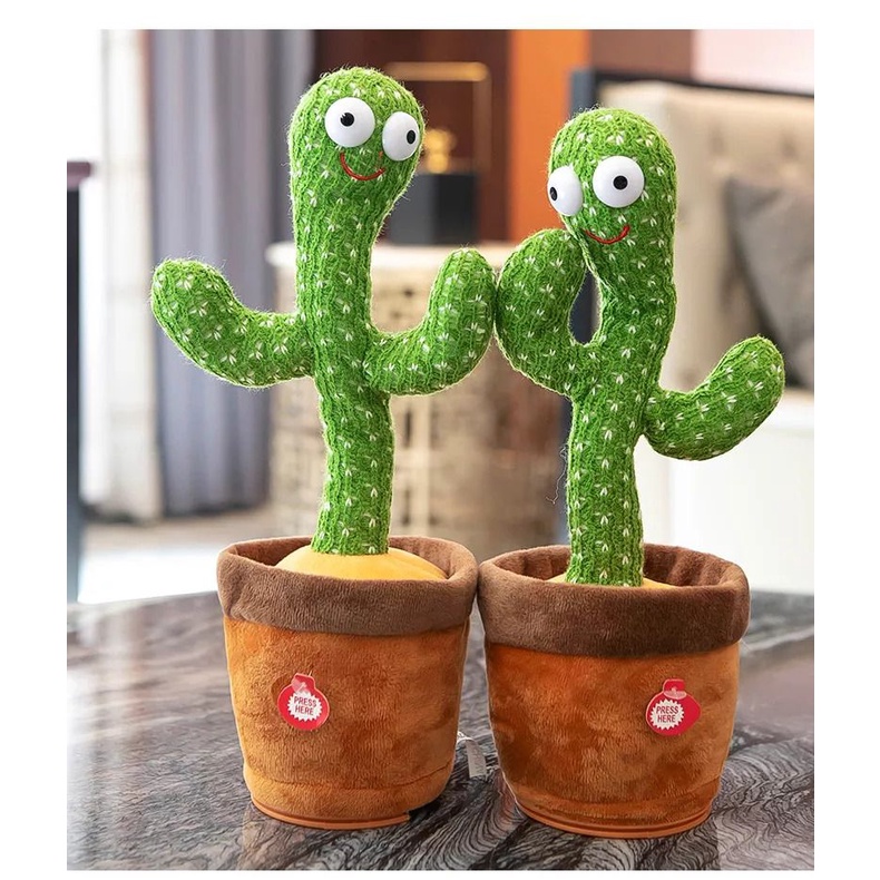 mainan boneka dancing cactus doll kaktus goyang menari pakai USB