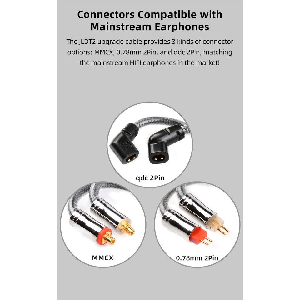 2022 NiceHCK JIALAI JLDT2 Cost Effective OCC Cable Upgrade Replace Wire 3.5//2.5//4.4mm MMCX//QDC//0.78mm 2Pin for NX7 MK3 X7 DB3 DQ6