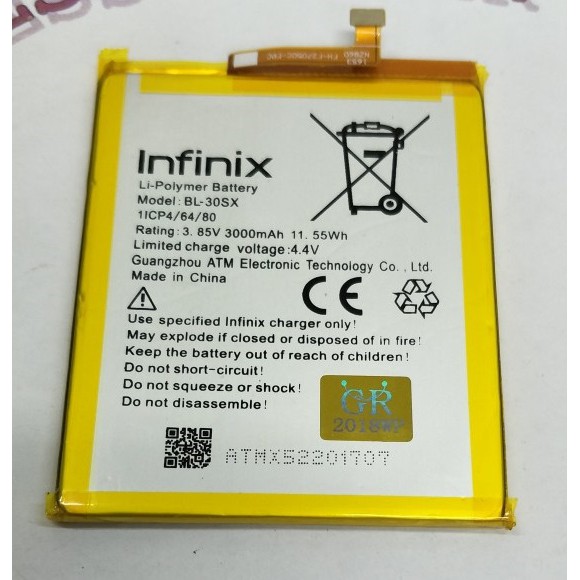 Battery Batre Baterai Infinix S2 - S2 Pro X522 BL-30SX BL30SX BL 30SX