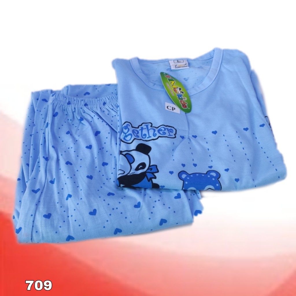 K709 - SETELAN ANAK WANITA YIMOKIDS GN MOTIF KARTUN SIZE S - XL HARGA PER 1 SETEL