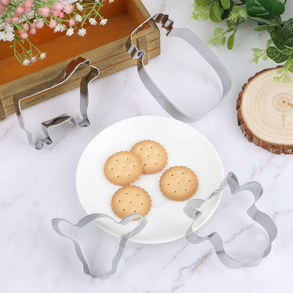 Solighter Cow Cookie Cutter Set Alat Dapur Pemotong Wajah Sapi Baking Cow Head Shaped