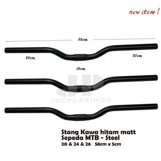 Stang Kawa Pacific SP 401 ED Hitam 58cm Steel Sepeda MTB Stang Kawa Pacific SP 401 ED Hitam 58cm Steel Sepeda MTB