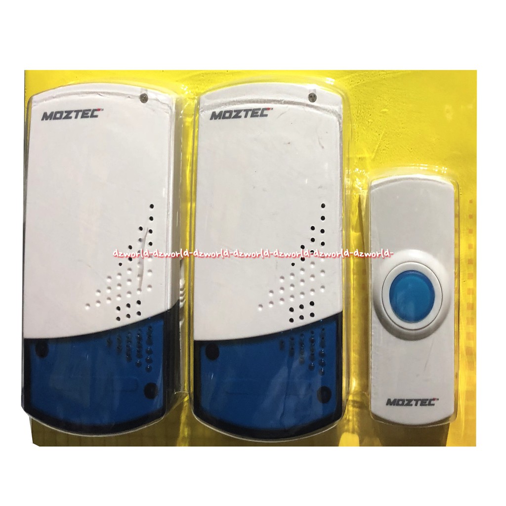 Moztec Wireless Door  Chime 2 Receivers Bel Tanpa Kabel 2 Pcs