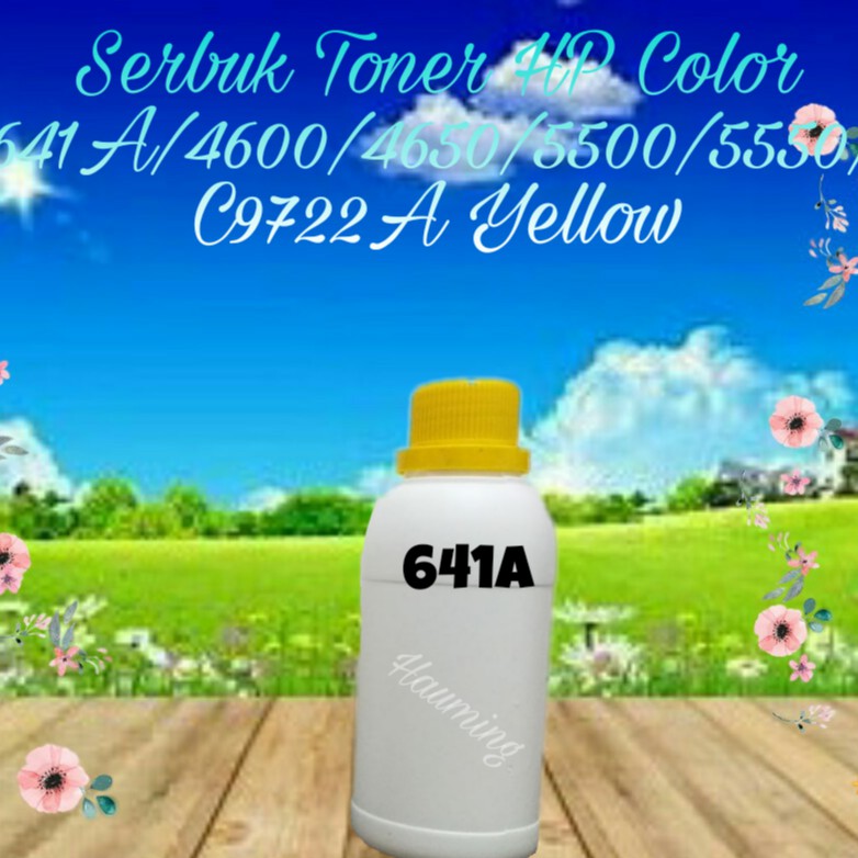 Serbuk Toner HP 641A 4600 4610 4650 4600dtn 4600hdn 4600n 4650dn 4650hdn 4650n C9722A Yellow 1x Isi