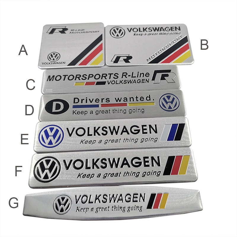 1pc Stiker Emblem Logo Volkswagen Bahan Aluminum Untuk Bagasi Belakang Mobil VW Volkswagen