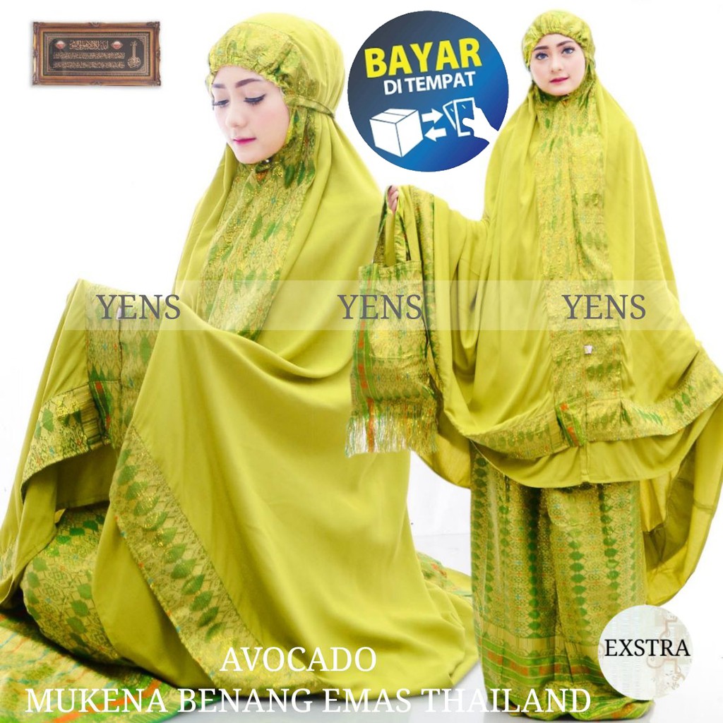 MUKENA SONGKET BENANG EMAS THAILAND EXTRA ORI BY YENS