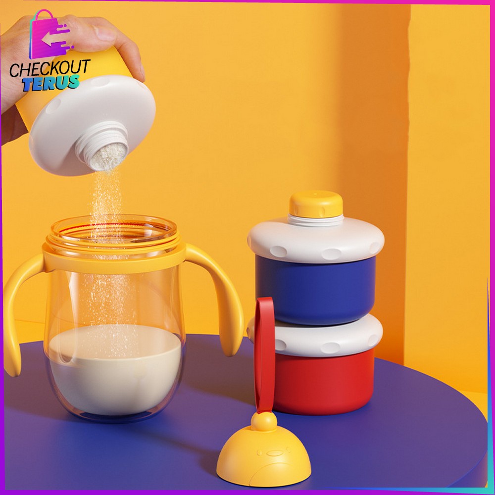 CT C634 Tempat Susu Bubuk Bayi Travel 3 Susun Wadah Botol Penyimpanan Makanan Kue Container Susu Baby