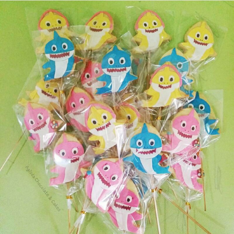 

cookies custom baby shark pakai stick