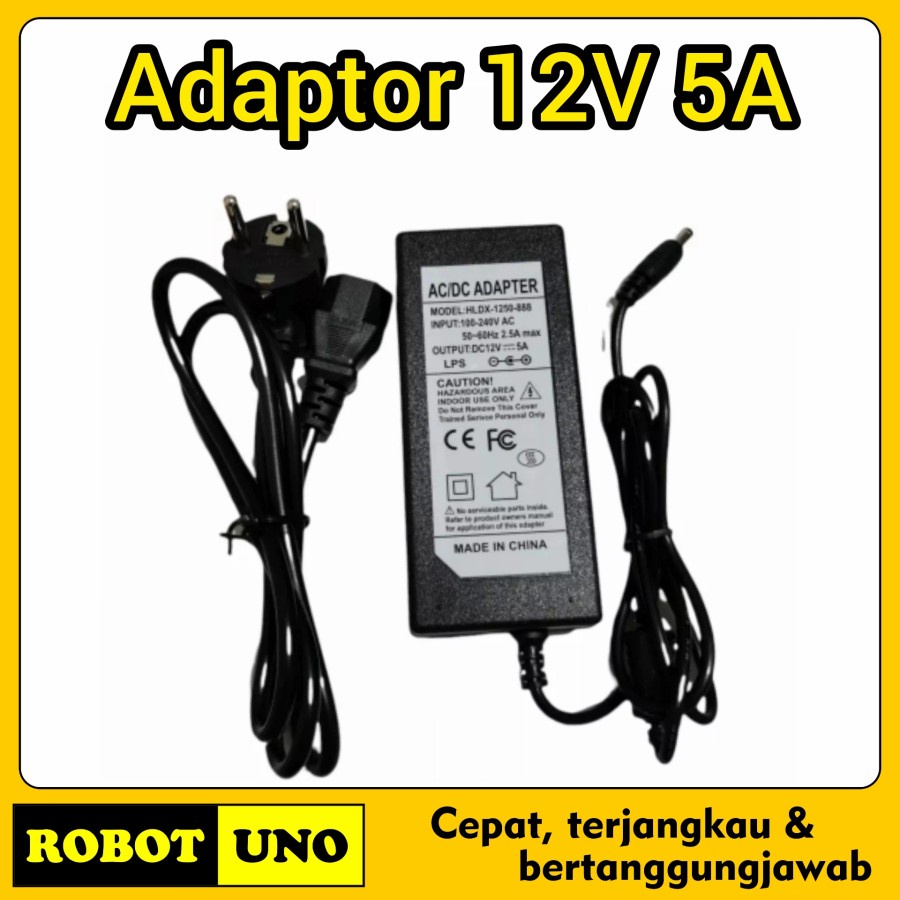 Adaptor 12V 5A Power Supply 12 Volt 5 Ampere