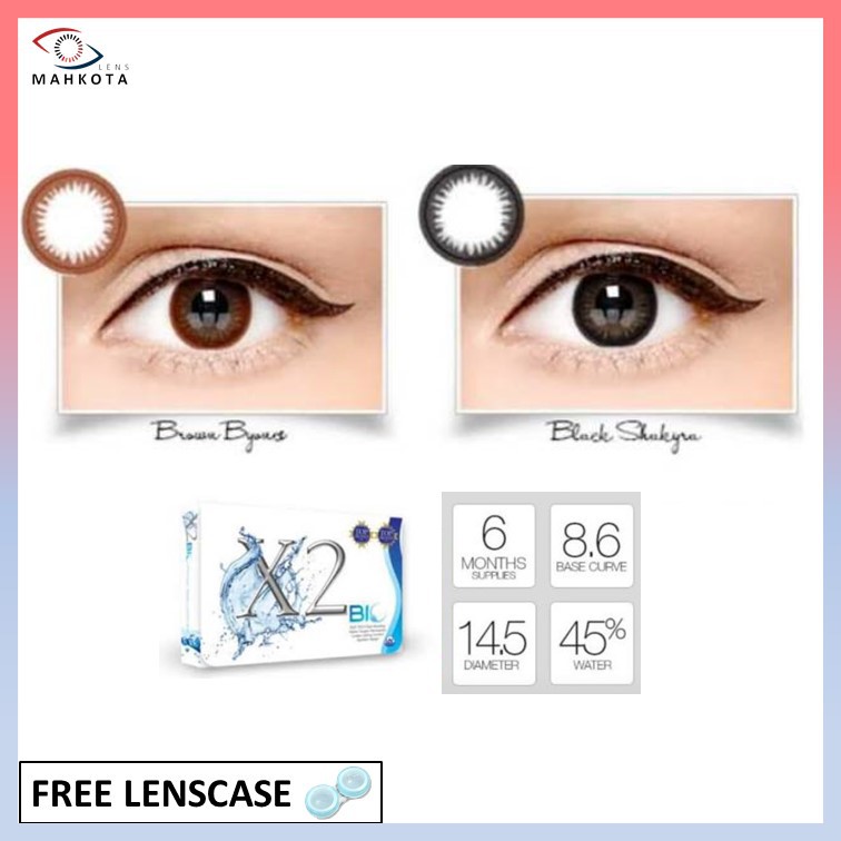 SOFTLENS X2 BIO NORMAL &amp; MINUS / BROWN BYONCE &amp; BLACK SHAKYRA / DIA 14.5mm / BY EXOTICON / Soflens Soflen Softlen