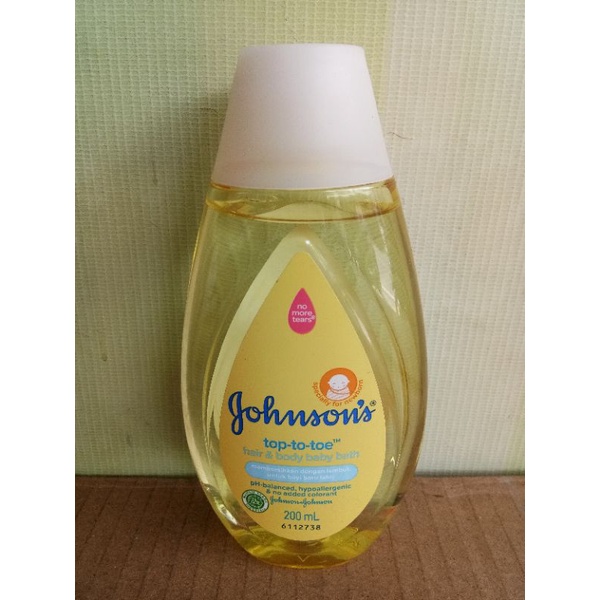 JOHNSONS BABY HAIR&amp;BODY BATH MILK+RICE, TOP TO TOE 200ML