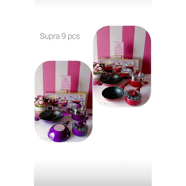 SUPRA SET 9 PCS, COOKWARE SET