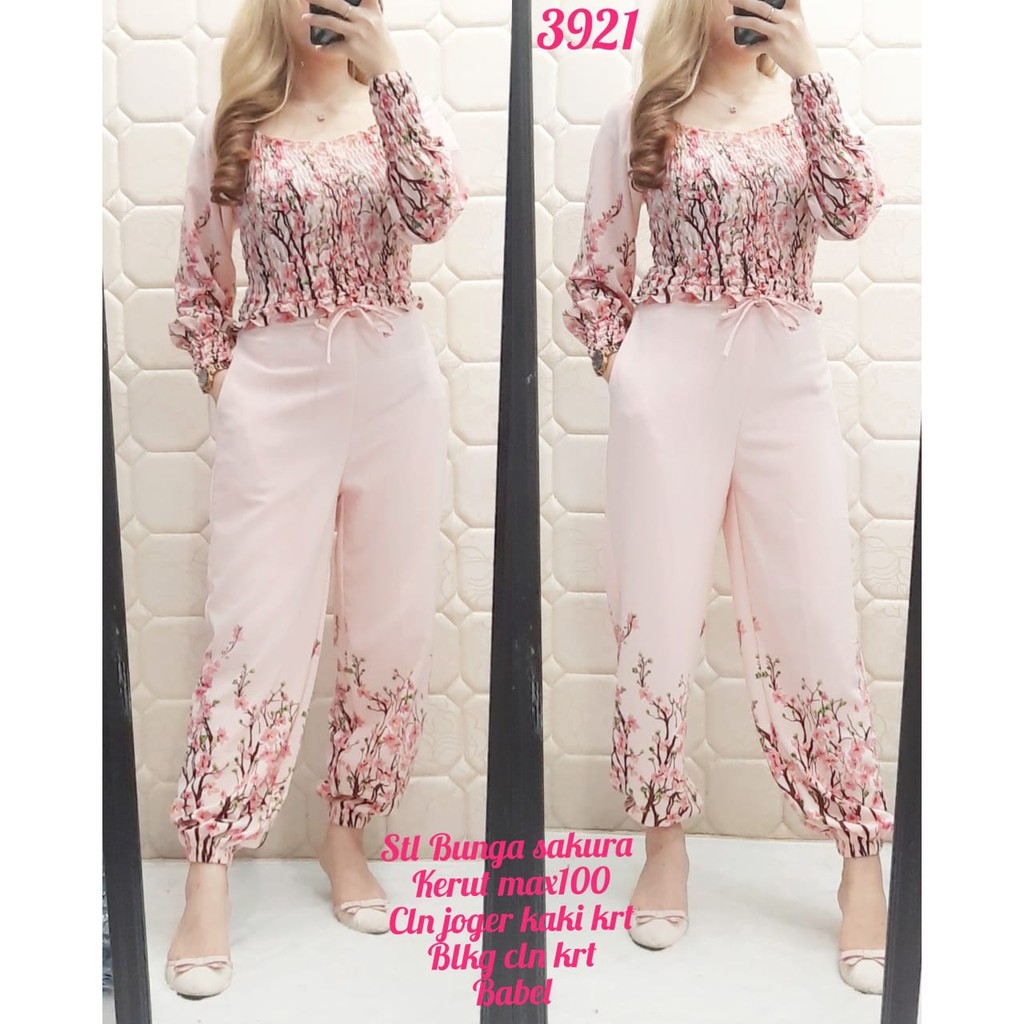 Stelan Wanita Sabrina (BUNGA SABRINA KERUT) MAX 100 KD 3921