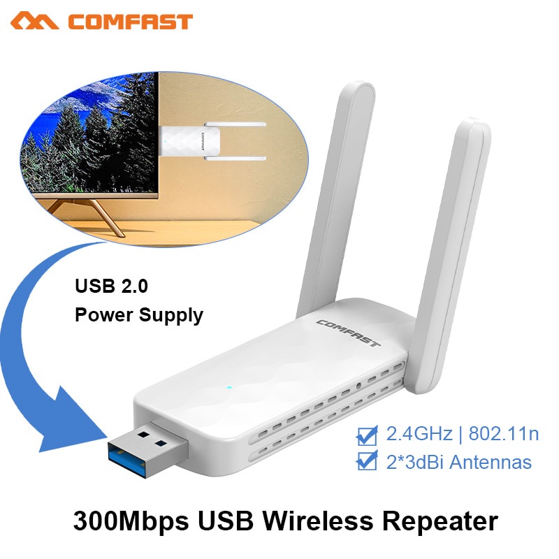PREORDER 300Mbps USB Wifi Repeater 2.4Ghz Range Extender Wireless Wi Fi Repiter Signal Wi-Fi Amplifi