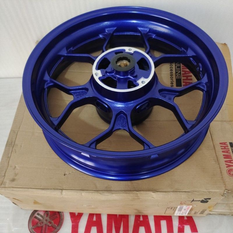 Velg Pelek RACING Belakang warna BIRU Cast Wheel Rear (DPBM15) Yamaha R25 Original 1WD-F5338-00-P0 D