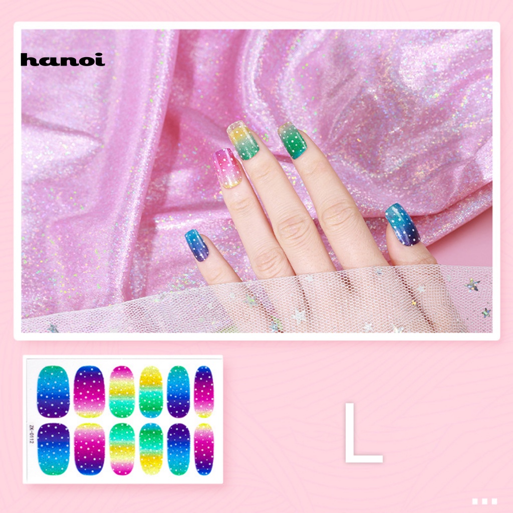 1 Set Stiker Kuku Dengan Perekat Untuk Manicure