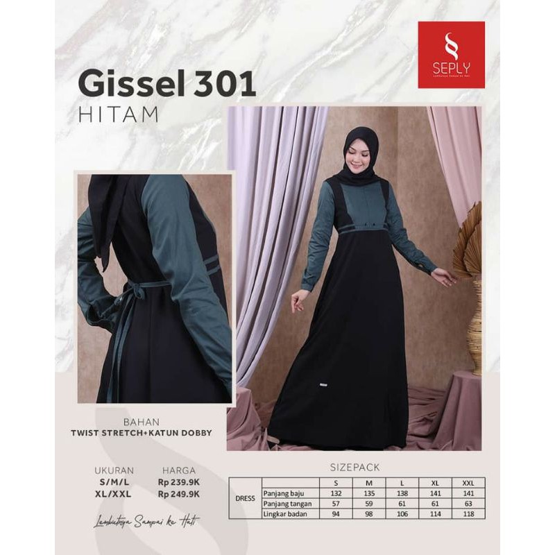 GAMIS SEPLY GISSEL 301 HIJAU &amp; CREAM