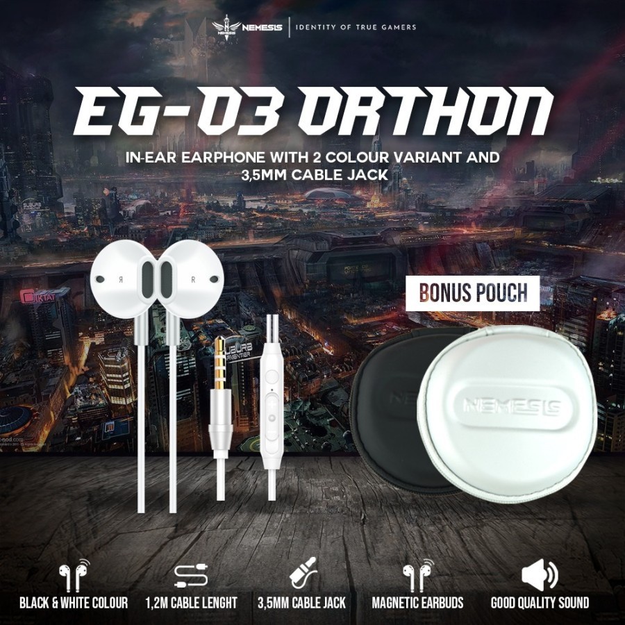 NYK EG03 Orthon Gaming Earphone Garansi Resmi