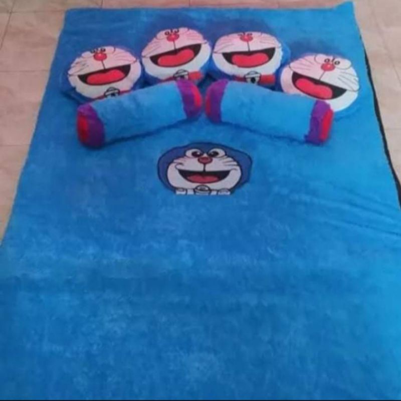 kasur bulu surpet karakter murah tipis 6bantal