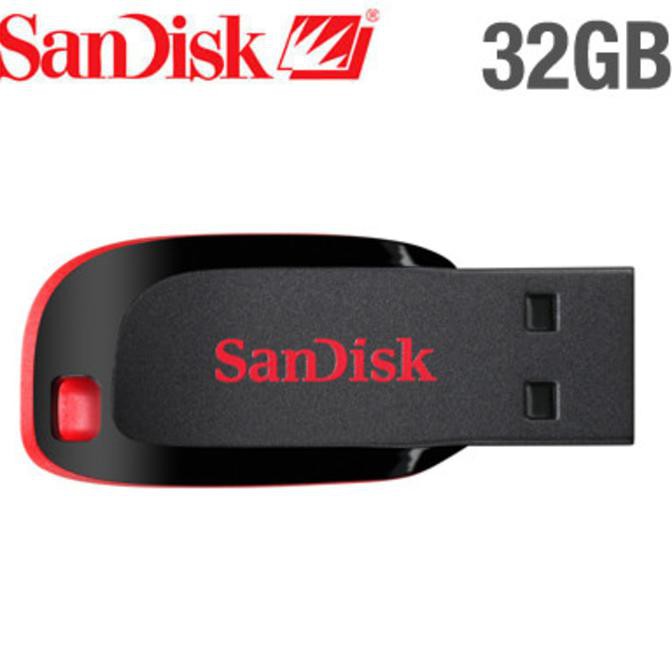 Marishkashop Usb Flashdisk Sandisk 32Gb - 32 Gb Cruzer Blade Original Ori Resmi Baru Fd Flashdrive