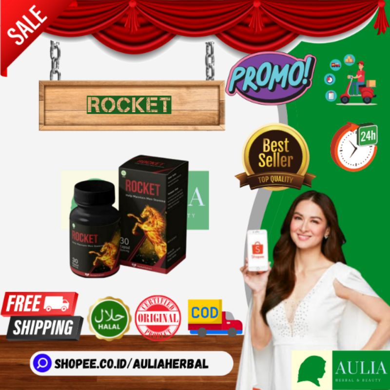 ROCKET Obat Herbal Kuat Stamina Pria Tahan Lama Asli Original BPOM