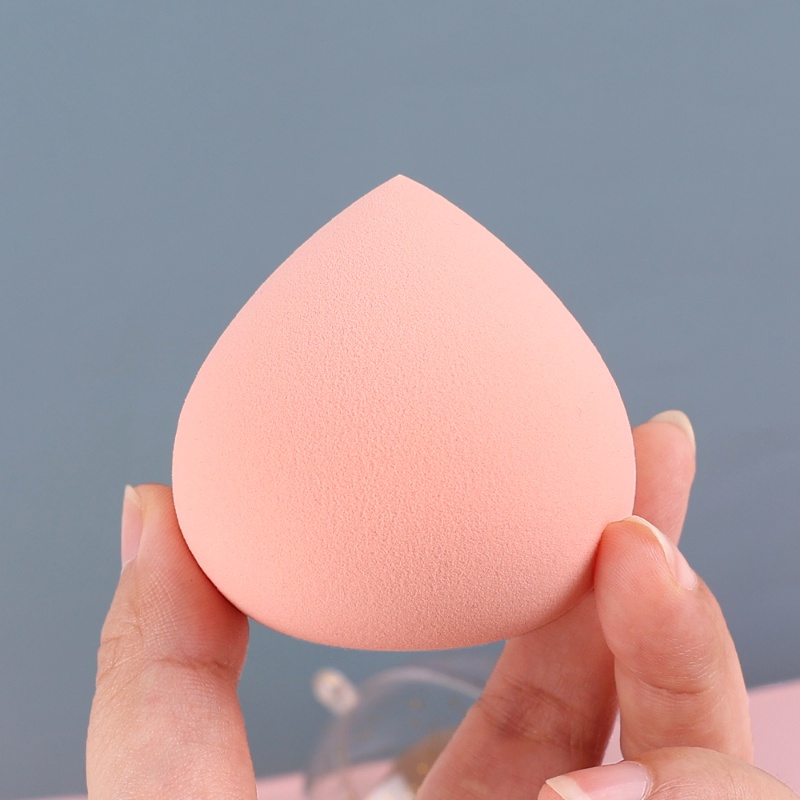 1Pc Portable Dry &amp; Wet Use Makeup Blender Puff Peach-Shaped Cleaning Egg  Multicolored