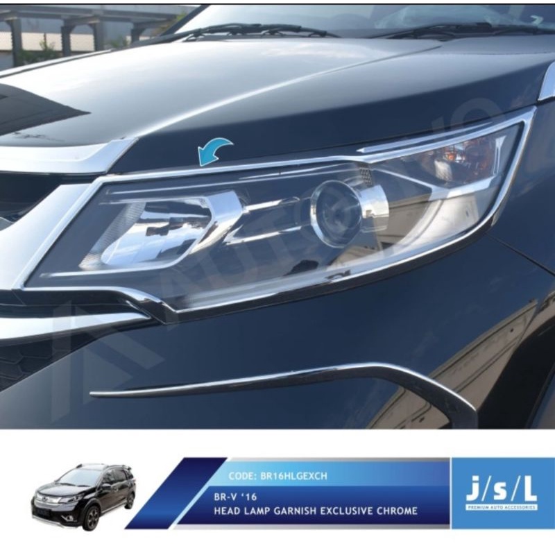 Garnish Lampu Depan Chrome BRV