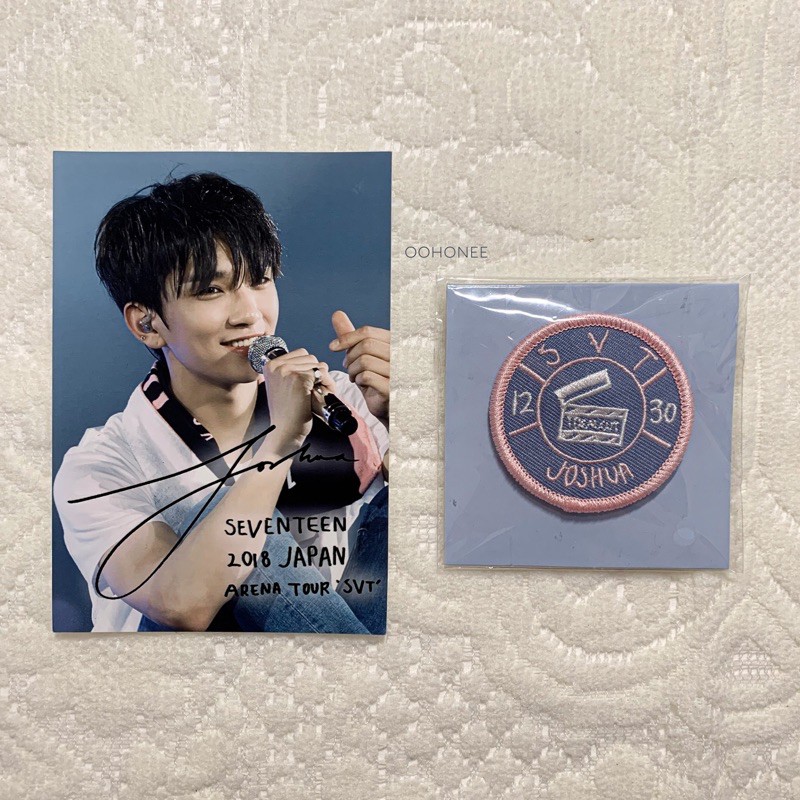 SEVENTEEN JOSHUA WAPPEN BADGE & POSTCARD