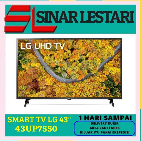 (((NEW))) TV LG 43UP7550 SMART TV 43 INCH UHD 4K LED TV LG 43UP7550PTC THINQ AI