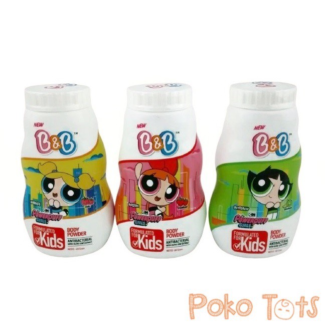 B&amp;B Kids Body Powder Powerpuff Girls 60gr Bedak Tabur Anak WHS