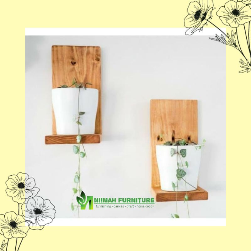 Rak Tanaman Gantung/ Dekorasi Dinding / Tempat Pot Bunga / Rak Cupang