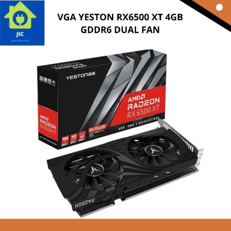 VGA YESTON RX6500 XT 4GB GDDR6 DUAL FAN