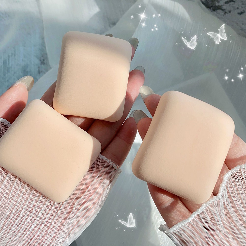 【COD Tangding】Marshmallow Powder Puff Sponge Soft Toast Powder Puff Small Pillow Square Round Shape