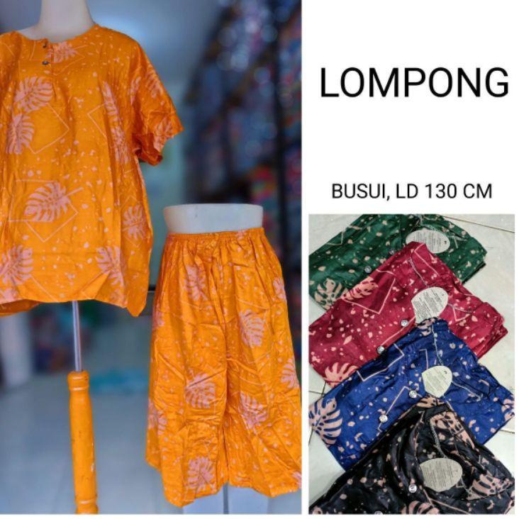 Terbaik.. Setelan Daster Batik Celana Pendek Jumbo Setelan Kulot Super Jumbo Murah XXXL Wanita Terba