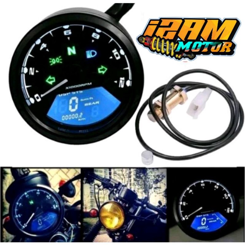 SPIDO BABON SPIDOMETER BABON BULAT LED DIGITAL PLUS SENSOR