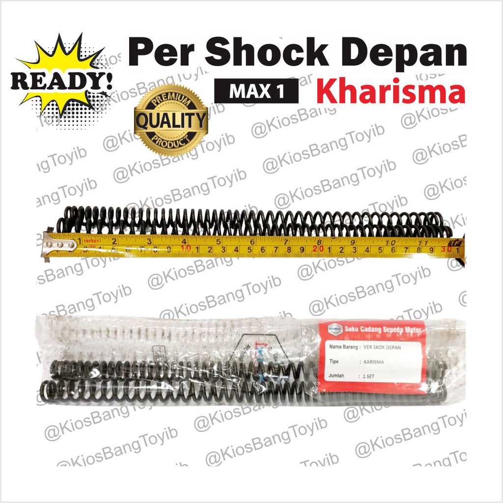 (2pc) Per Ver Shock Skok Depan Karisma Supra X125 Fit New 1 Set Isi 2 (MAX1) Panjang 31.5cm