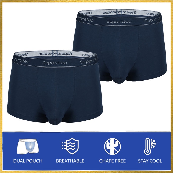 Celana Dalam Pria Separatec Trunks Micro Modal Premium 2 Pcs - Biru - L