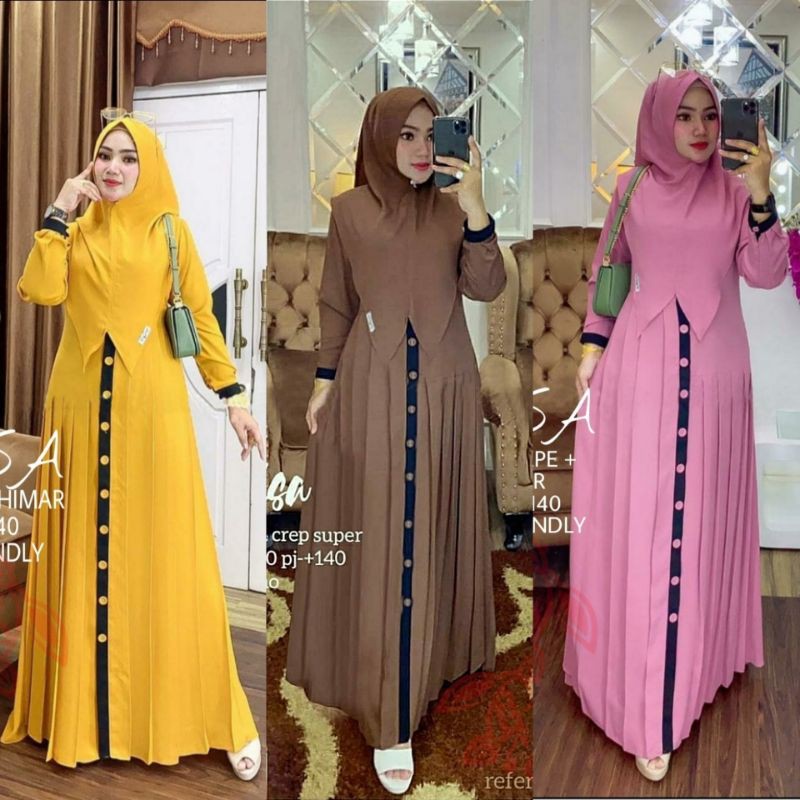 GAMIS JUMBO SYAR'I ELISA + KHIMAR